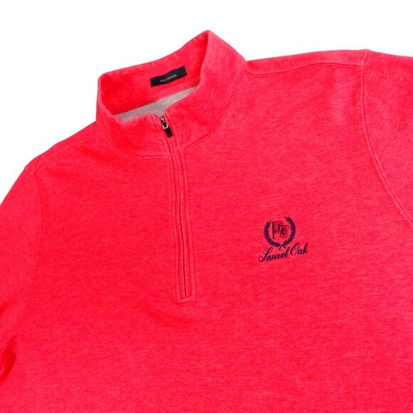 Greyson Mens 1/4 Zip Pullover Pink Laurel Oak Golf Club Large - Picture 1 of 7